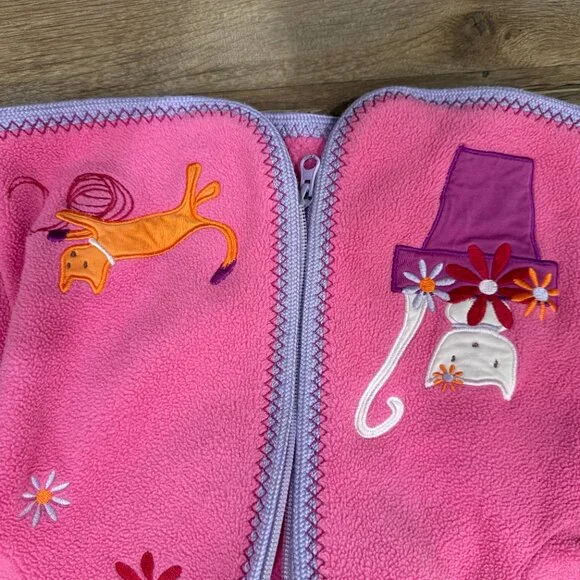 Hannah Andersson Toddler Girls Zip-Up Jacket in Pink Sz 70 - Picture 4 of 8